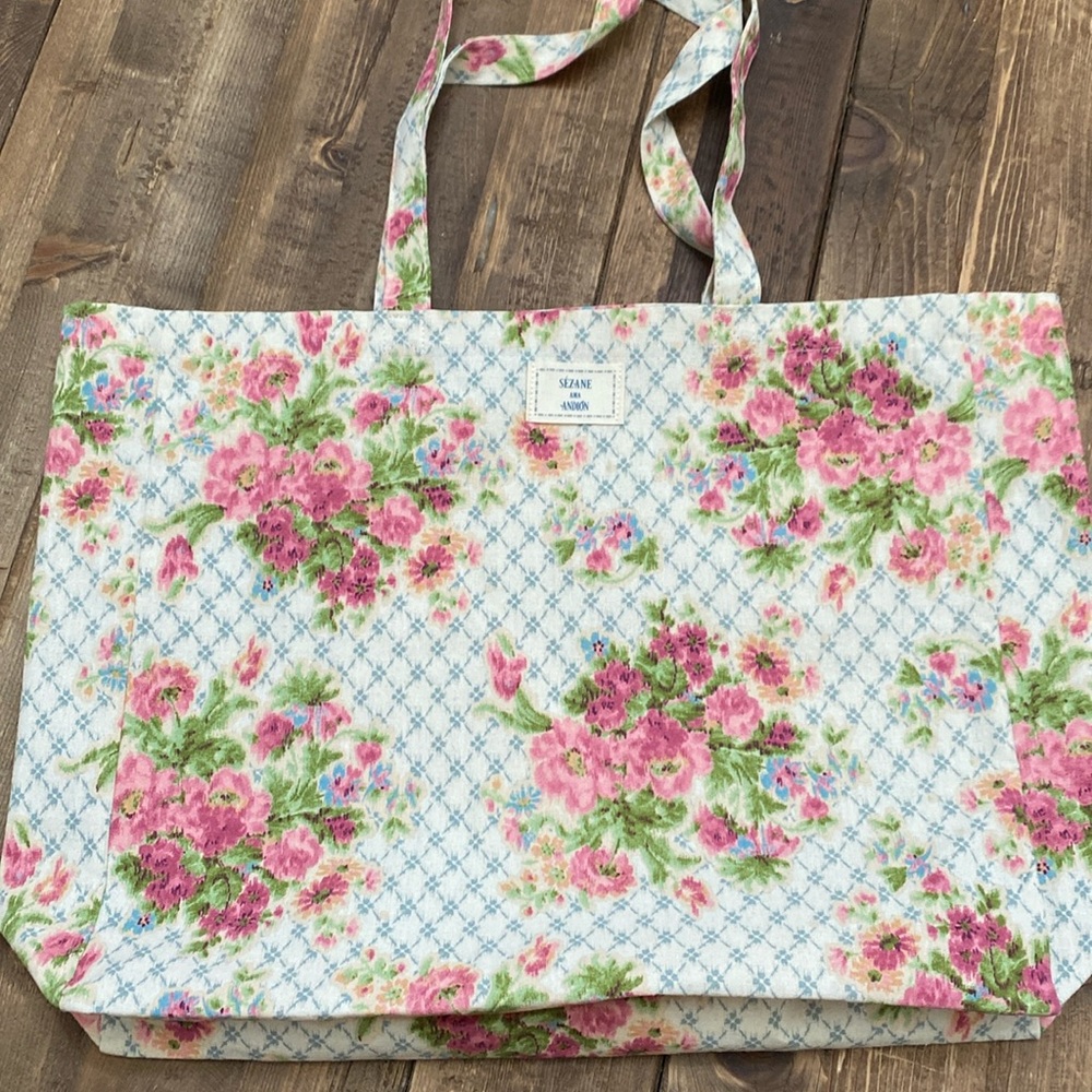 Sézane Ama Andion Floral Canvas Tote Bag